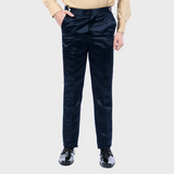 Navy Shiny Tuxedo Pants