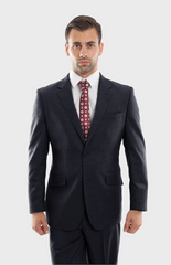 Navy Wool Twill Modern Fit Suit