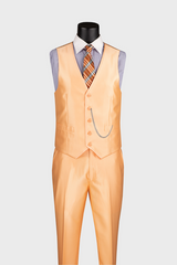 mens orange suit vest 