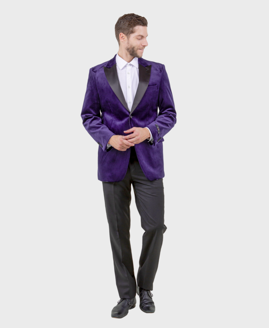 mens purple velvet blazer