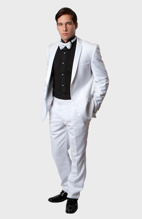 White Notch Lapel Modern Fit Tuxedo