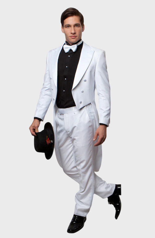 White Slim Fit TailCoat Tuxedo