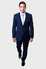 Navy Blue 2 Button Twill Modern Fit Suit