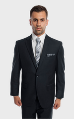 Navy 2 Button Twill Modern Fit Suit