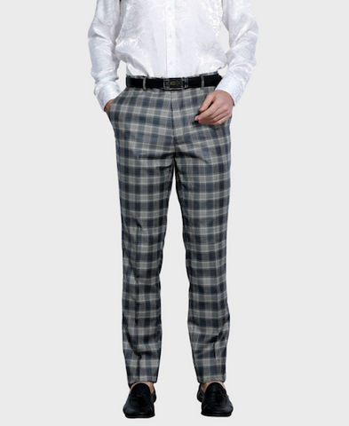 Blue Plaid Dress Pants FlexSuits Blue Plaid Dress Pants FlexSuits