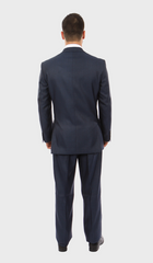 Navy Sharkskin Modern Fit 3-Piece Suit