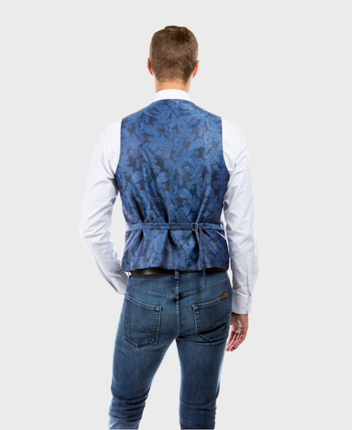 navy tweed waistcoat 