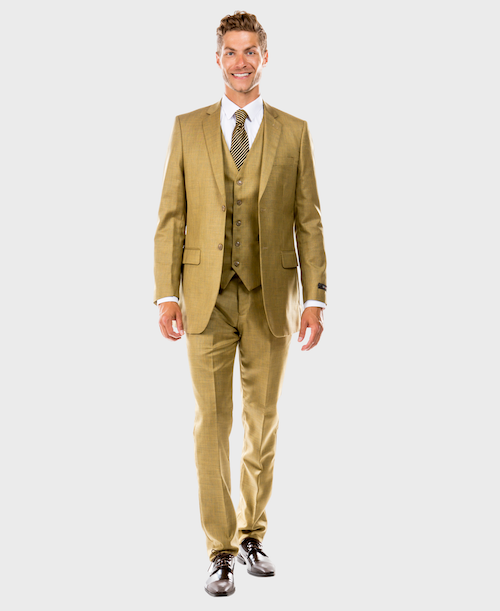 Oatmeal 3 Piece Hybrid Fit Suit