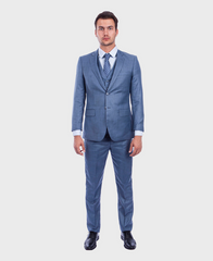 Ocean Blue 3 Piece Hybrid Fit Suit