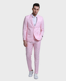 Pink Skinny Fit 2 Button Suit