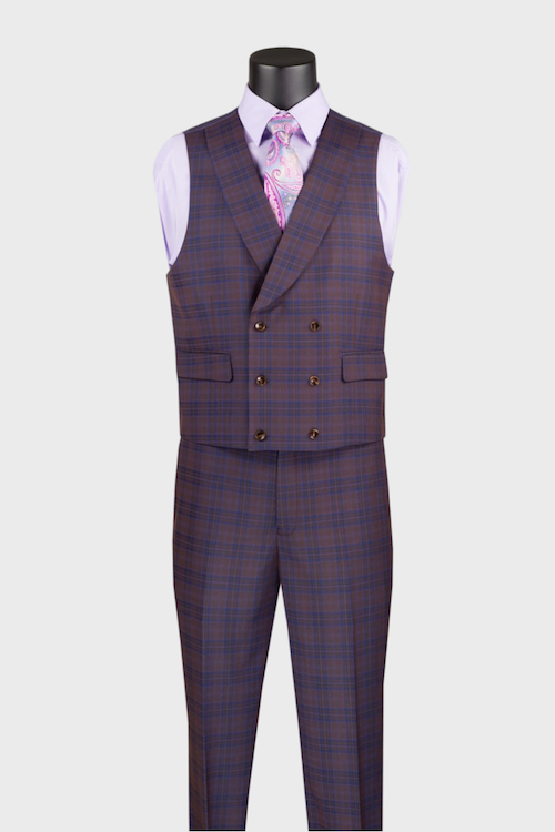 purple 3 piece suit