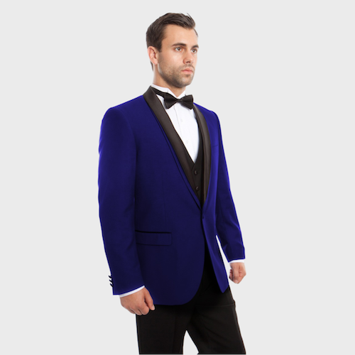 Purple Shawl Lapel 3 Piece Slim Fit Tuxedo