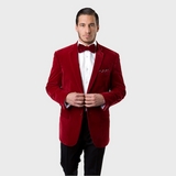 Red Velvet 2 Button Blazer