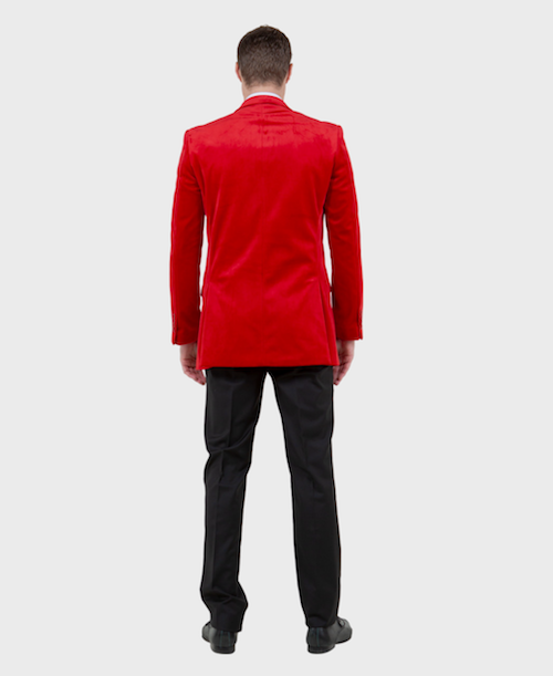 Red Velvet 2 Button Blazer