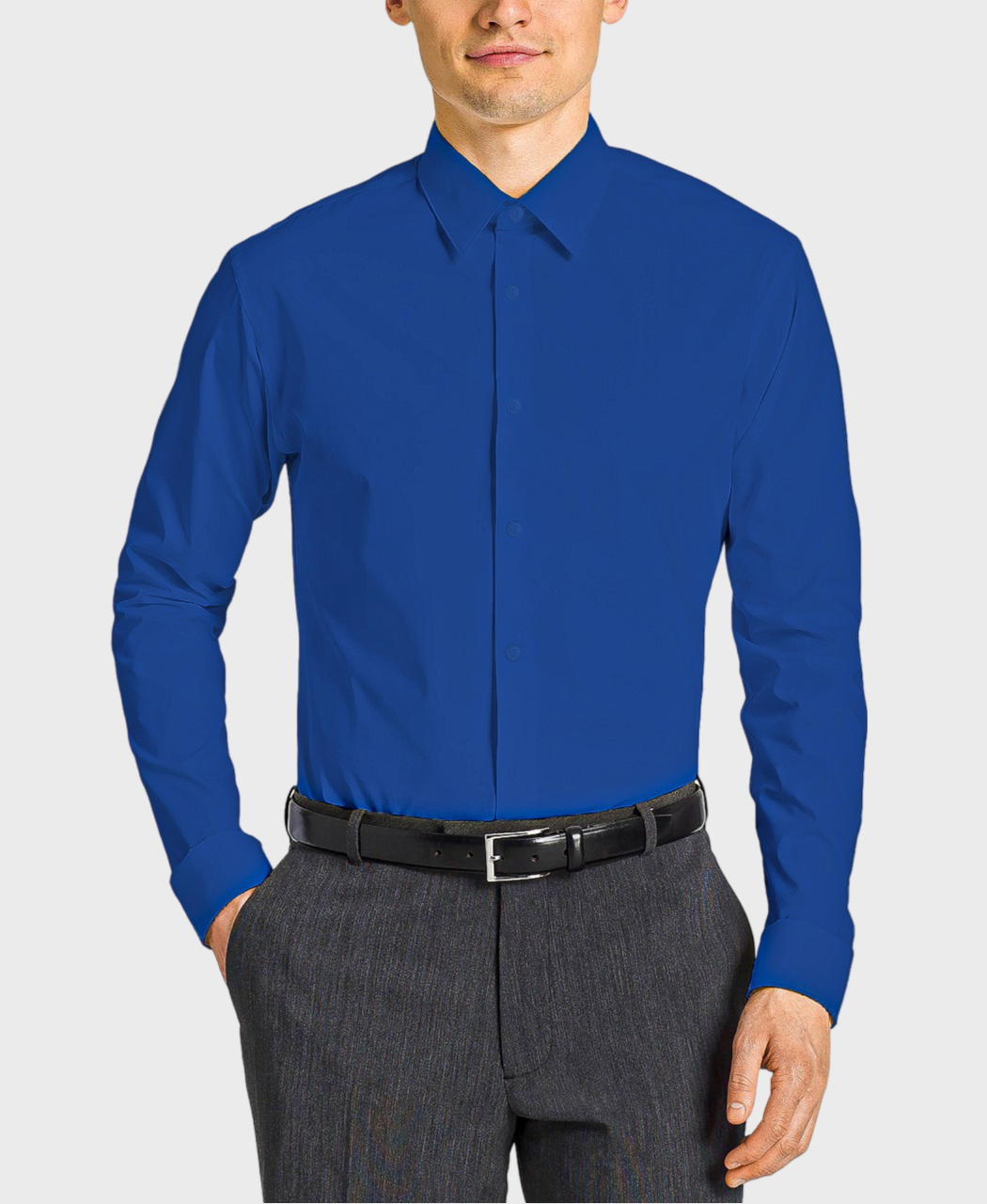 Royal Blue Modern Fit Dress Shirt – FlexSuits