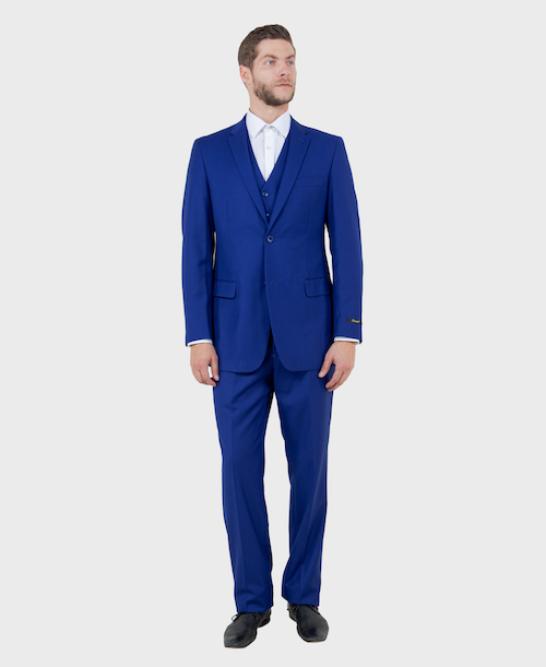 Royal Blue Modern Fit 3-Piece Suit