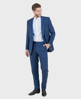 Men's Blue 1 Button Shawl Lapel Slim Fit Tuxedo