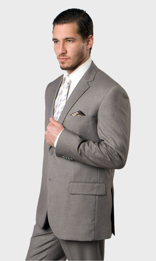 Sand 2 Button Twill Modern Fit Suit