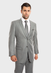 Shark Grey Slim Fit Sharkskin Suit