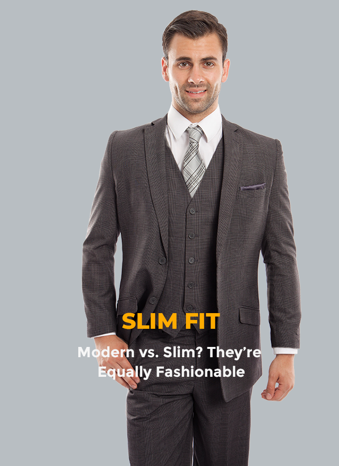 Affordable slim sales fit suits
