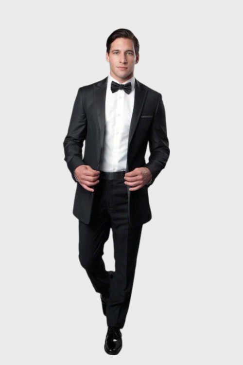 Charcoal 1 Button Peak Lapel Tuxedo