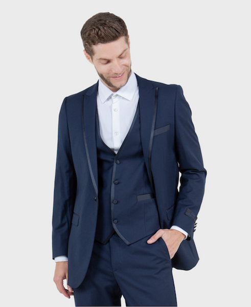 Navy Slim Fit Peak Lapel Tuxedo