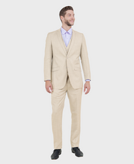 tan 3 piece suit