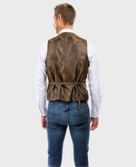 tan mens tweed waistcoat