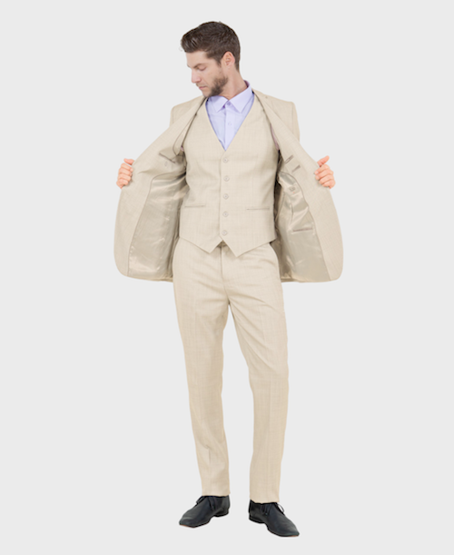 tan prom suit