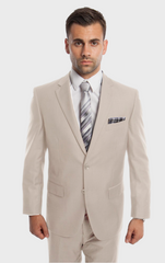 Tan 2 Button Twill Modern Fit Suit