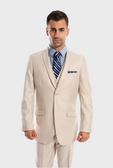 Tan Modern Fit 3-Piece Suit