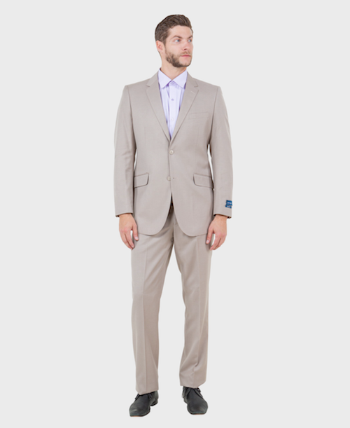 Tan Wool Twill Modern Fit Suit