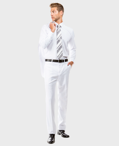 Two Button White Slim Fit Suit