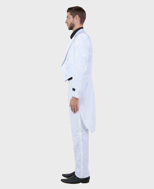 White Slim Fit TailCoat Tuxedo