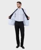 White One Button Shawl Collar Tuxedo
