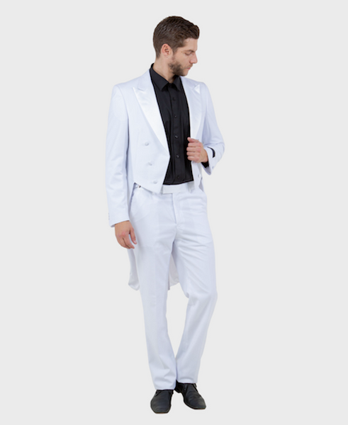 Mens white tuxedo jacket with tails hotsell