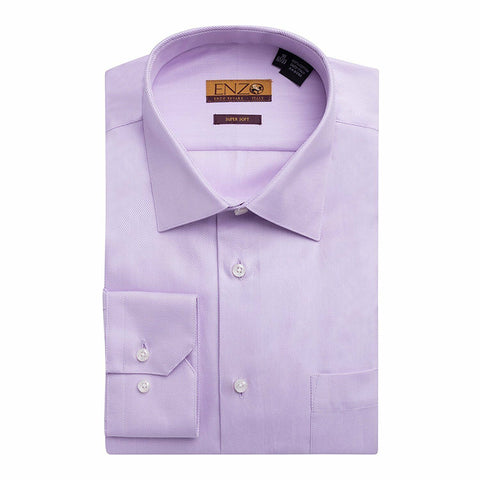 Twill Lavender Cotton French Cuff Dress Shirt