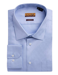 Twill Light Blue Cotton Barrel Cuff Dress Shirt