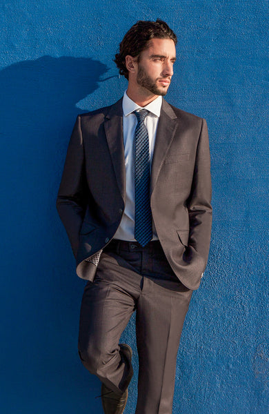 Black Wool Twill Modern Fit Suit