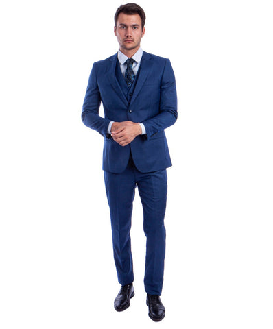 Blue 3 Piece Hybrid Fit Suit