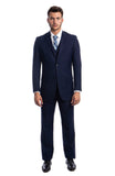 Blue Modern Fit 3-Piece Suit