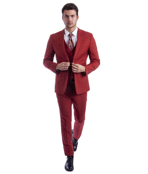 Men's Brick Ultra Slim Fit 3-Piece Suit – Flex Suits
