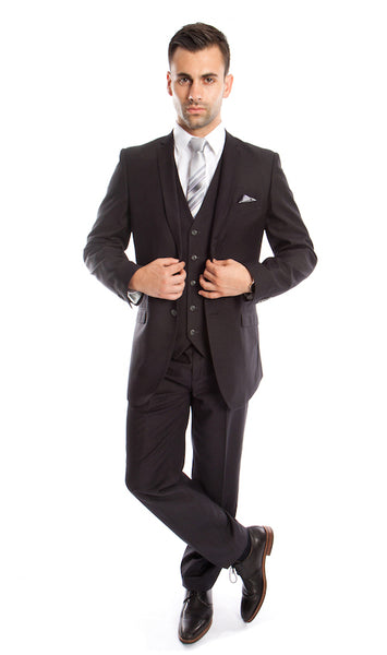 Dark Grey Modern Fit 3-Piece Suit