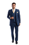 Indigo Blue Modern Fit 3-Piece Suit
