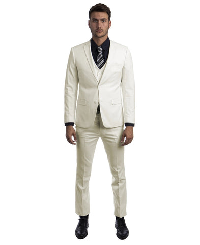 Ivory Ultra Slim Fit 3-Piece Prom Suit