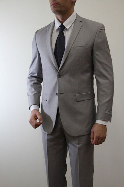 Two Button Light Grey Slim Fit Suit