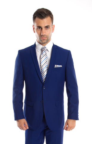 Indigo Blue 2 Button Twill Modern Fit Suit