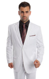 White 2 Button Twill Modern Fit Suit