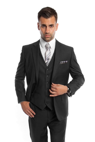 Black Modern Fit 3-Piece Suit