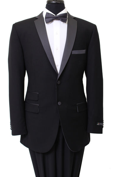 Men's Black Tuxedo Jacket with Black Lapel-Prom Sports Coat – Flex Suits